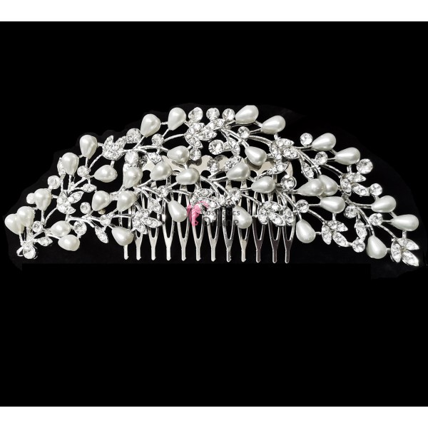 Accesoriu modern pentru decor par CA013 cu Cristale si Perle